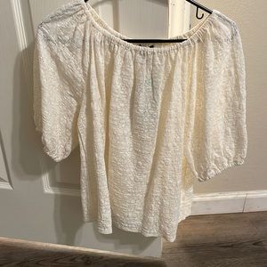 Sanctuary off the shoulder white lace top